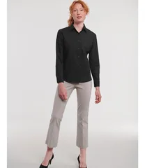 Ladies' Long Sleeve Classic Polycotton Poplin Shirt