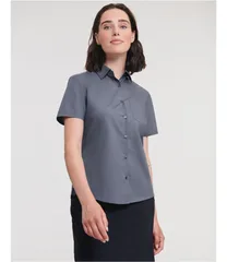 Ladies' Short Sleeve Classic Polycotton Poplin Shirt