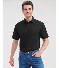 Men's Short Sleeve Classic Polycotton Poplin Shirt