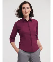 Ladies' 3/4 Sleeve Fitted Stretch Shirt