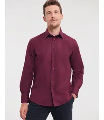 Men's Long Sleeve Fitted Stretch Shirt