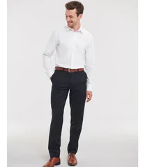Men's Long Sleeve Tailored Herringbone Shirt