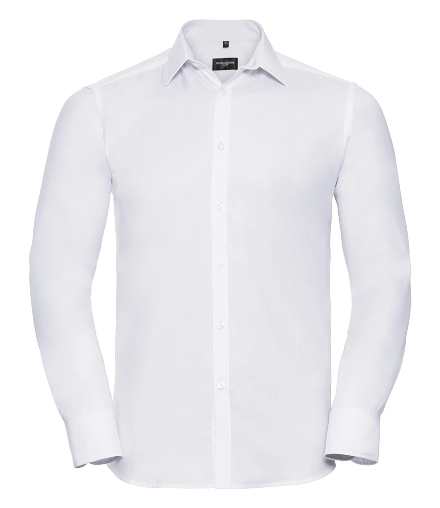 Russell Athletic Collection Long Sleeve Herringbone Shirt