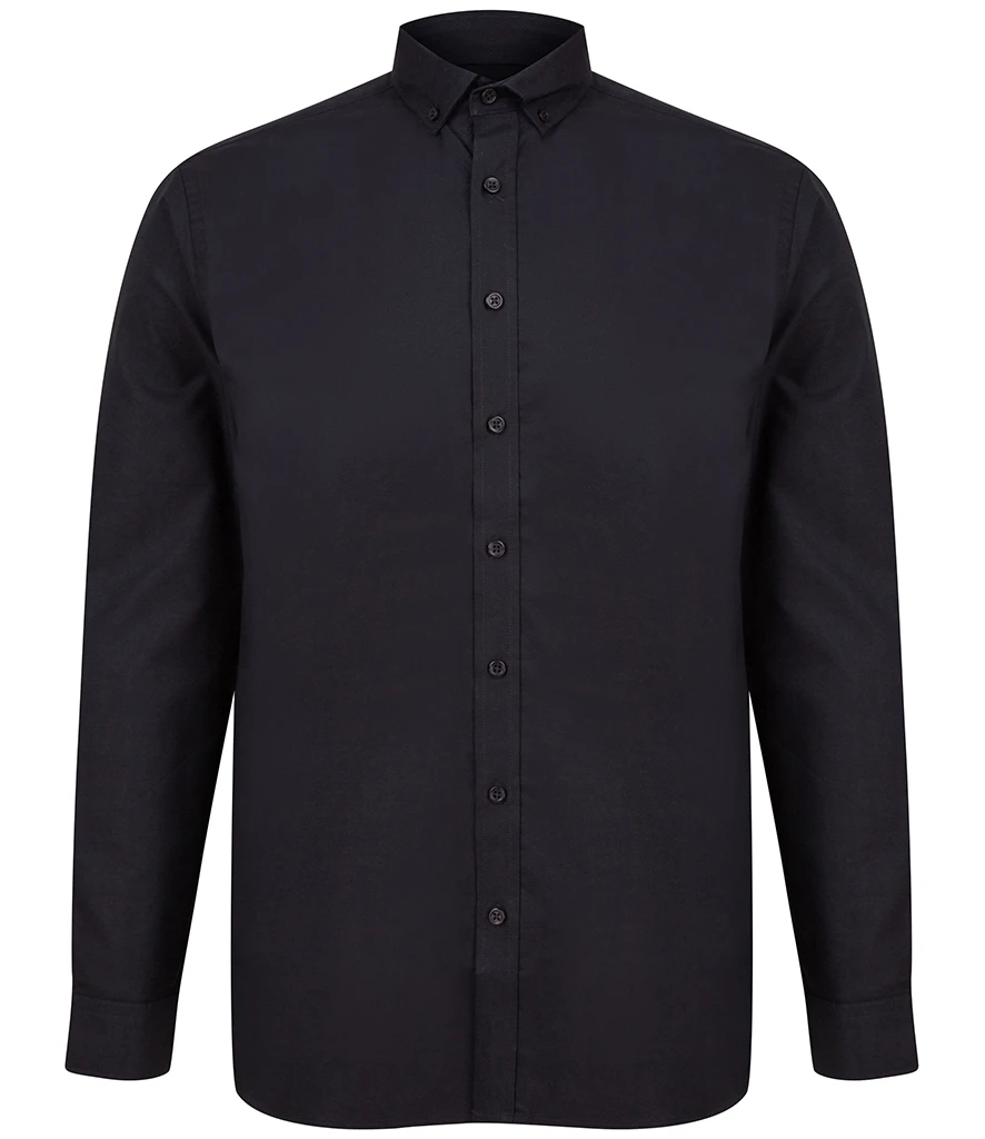 Henbury Modern Long Sleeve Classic Fit Oxford Shirt