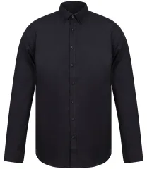 Henbury Modern Long Sleeve Slim Fit Oxford Shirt