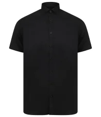 Henbury Modern Short Sleeve Slim Fit Oxford Shirt