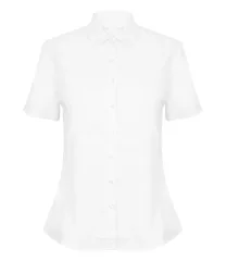 Henbury Ladies Modern Short Sleeve Regular Fit Oxford Shirt