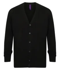Henbury Lightweight Cotton Acrylic V Neck Cardigan