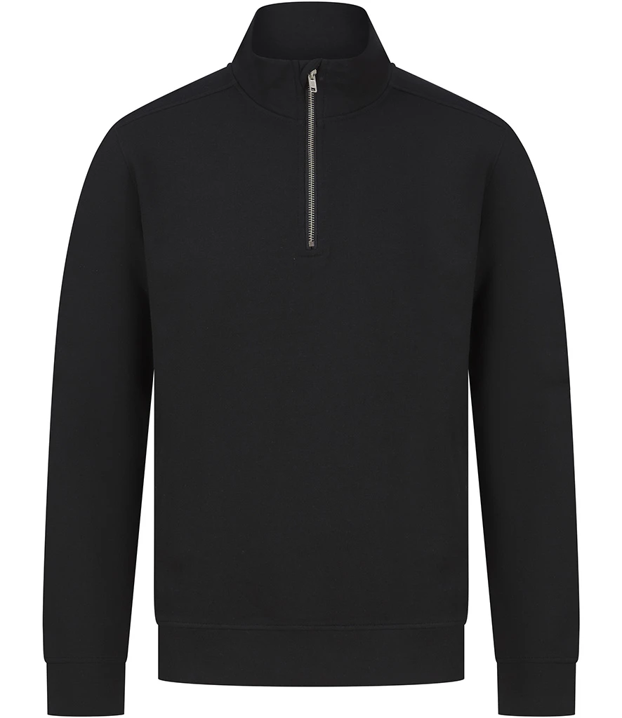 Henbury Unisex Sustainable 1/4 Zip Sweatshirt