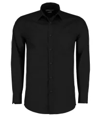 Kustom Kit Long Sleeve Tailored Poplin Shirt