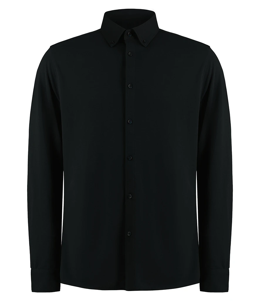 Kustom Kit Long Sleeve Superwash® 60°C Piqué Shirt