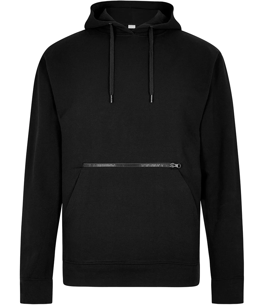 Kustom Kit Regular Fit Piqué Zipped Pocket Hoodie