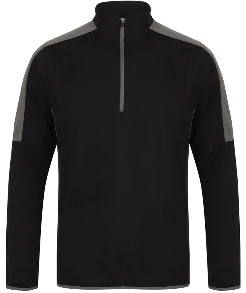 Finden + Hales Contrast Zip Neck Midlayer Top