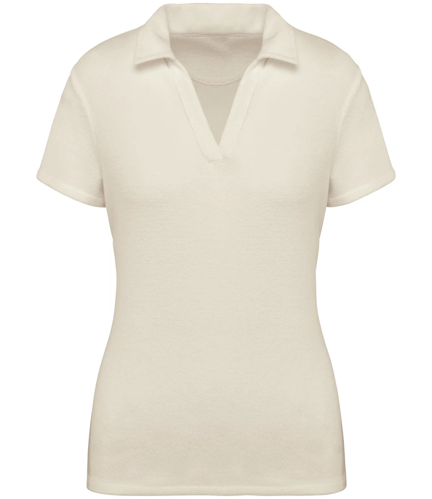 Native Spirit Ladies Terry Towel Polo Shirt