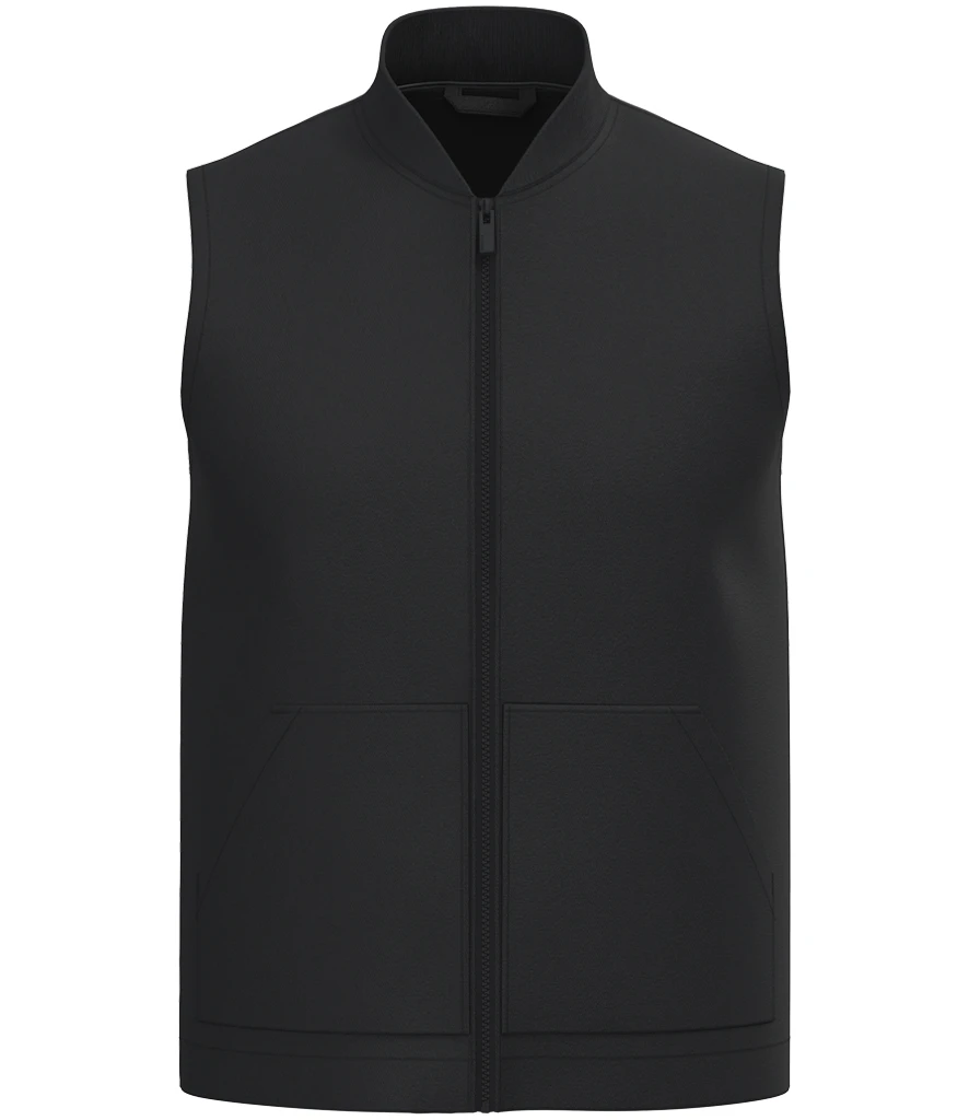 Native Spirit Unisex Twill Bodywarmer with Varsity Collar