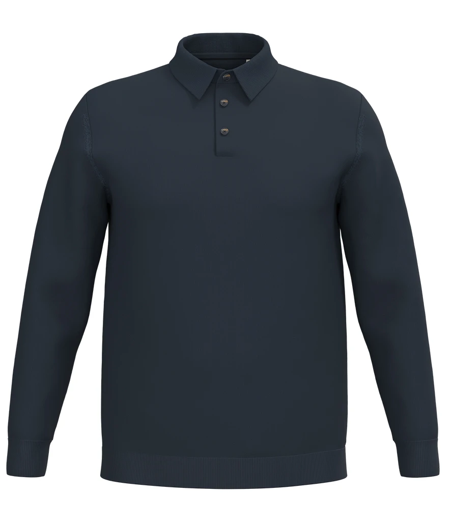 Spasso Knitted Long Sleeve Polo Shirt