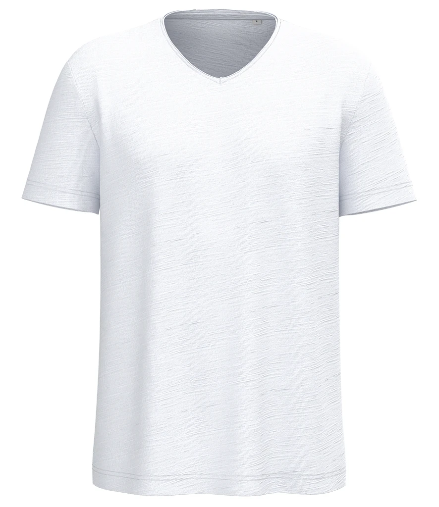 Spasso Drop Shoulder Raw Edge Collar Slub T-Shirt
