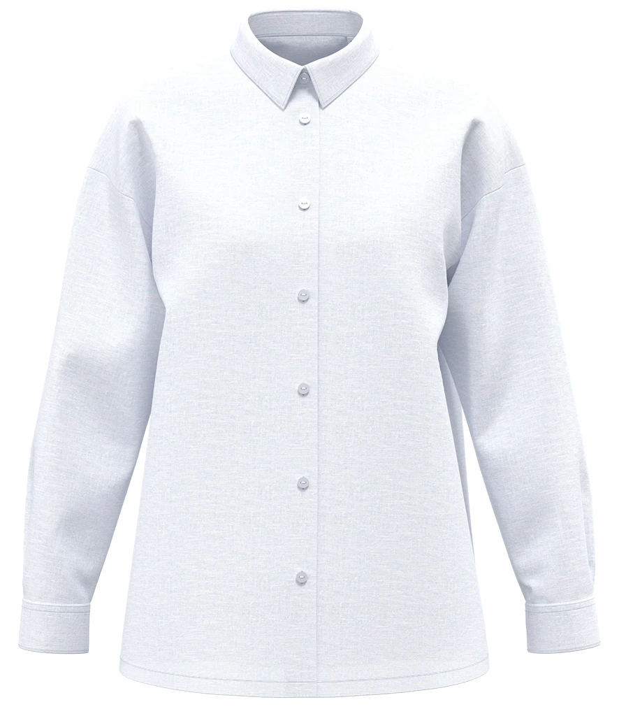 Spasso Ladies Long Sleeve Oversized Linen Shirt