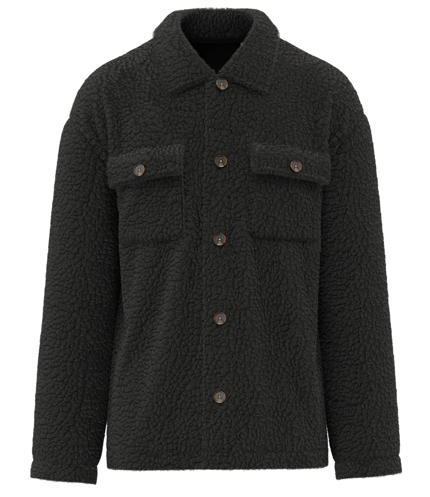 Spasso Unisex Sherpa Drop Shoulder Overshirt