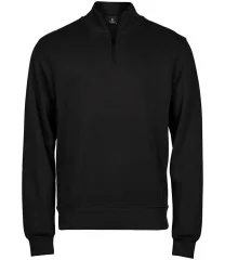 Tee Jays Ribbed Interlock Half Zip Sweatshirt