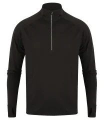 Tombo Long Sleeve Zip Neck Performance Top
