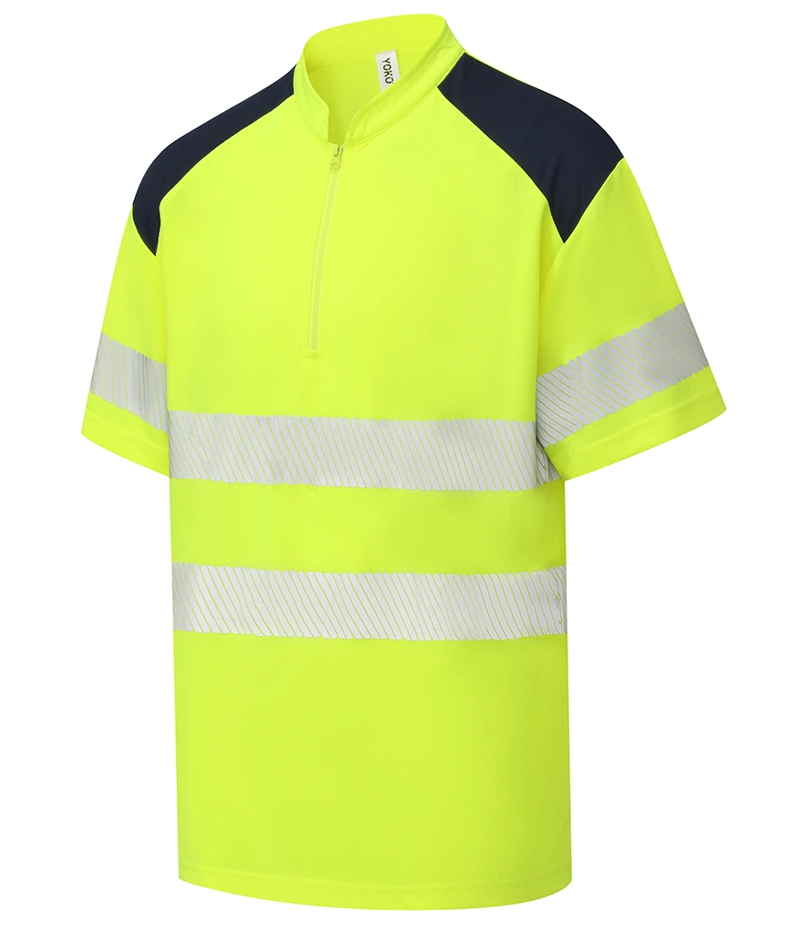 Yoko Mandarin Collar Zip Piqué Polo Shirt