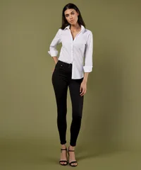 Women's poplin shirt long sleeve