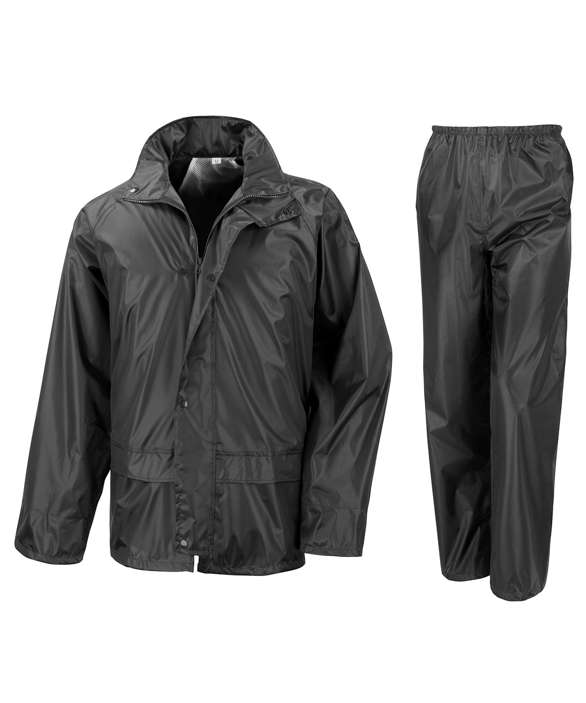 Core rain suit front (Black)